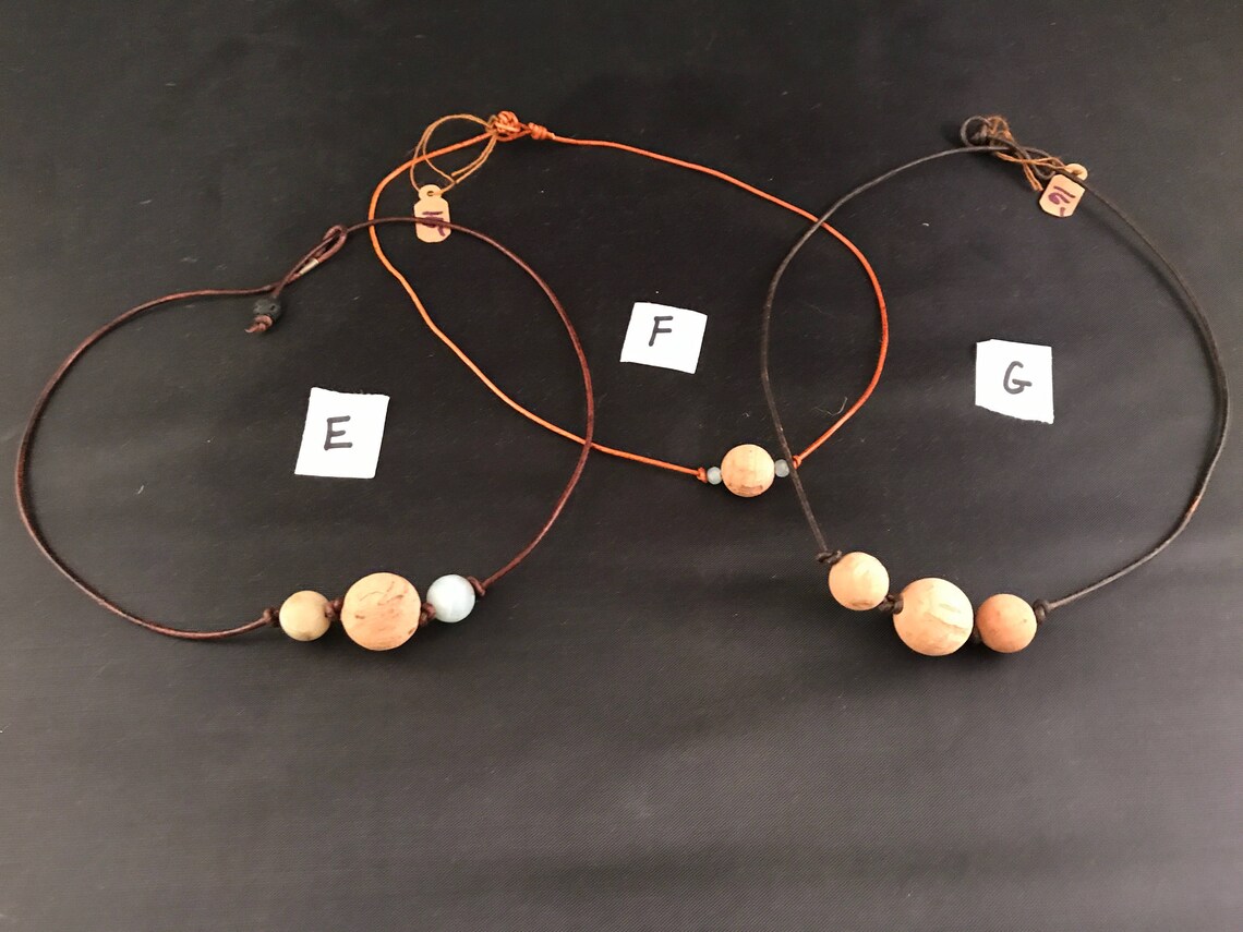 Cork Diffuser Choker Necklace 14.5 In Etsy