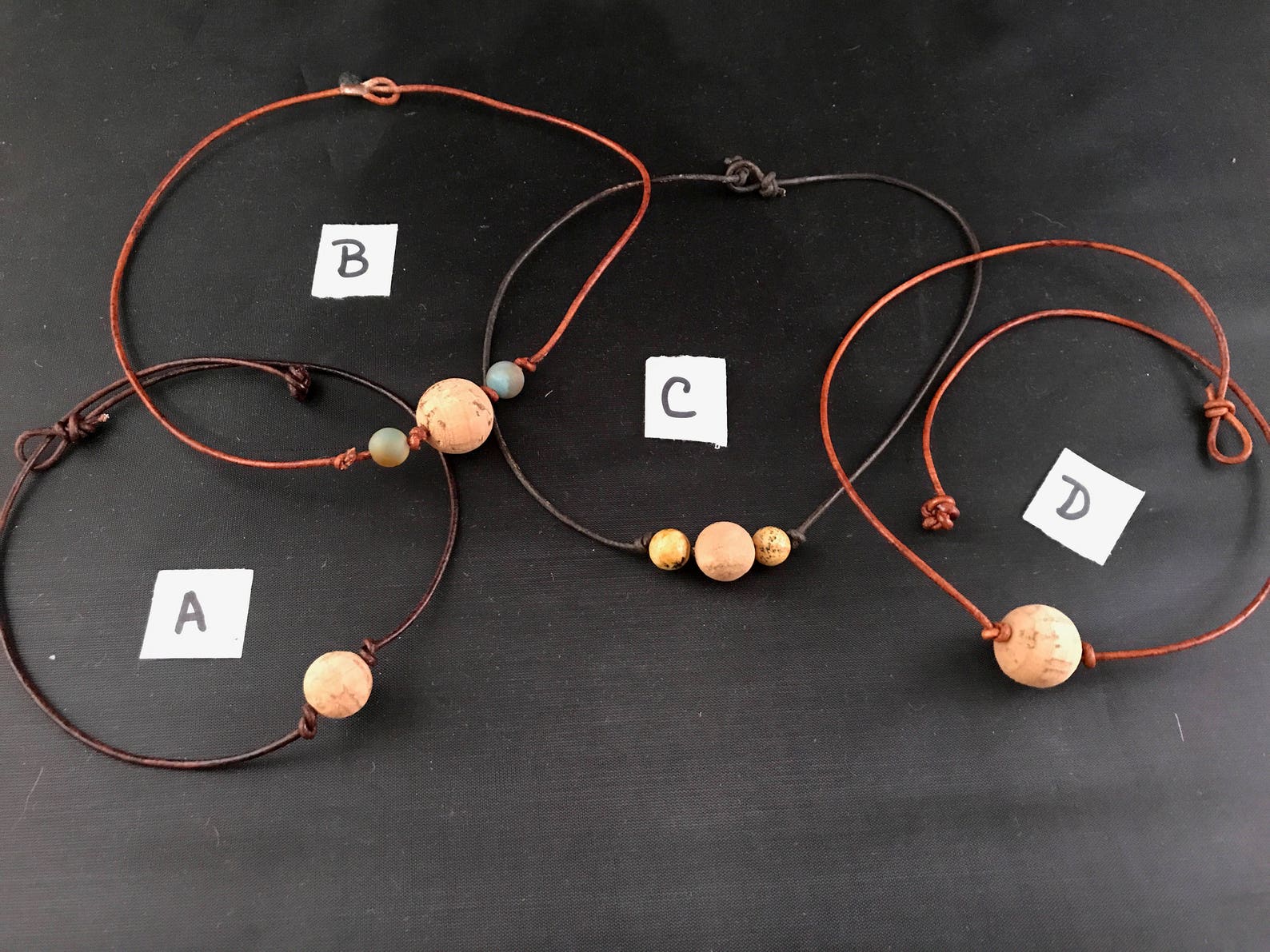 Cork Diffuser Choker Necklace 14.5 In Etsy