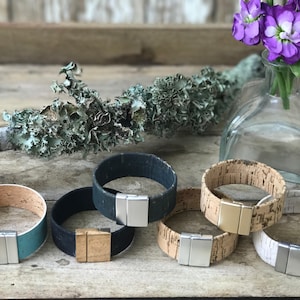 Cuff cork diffuser bracelets