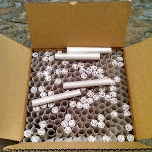 Box .50 cal. cartridge tubes (230)