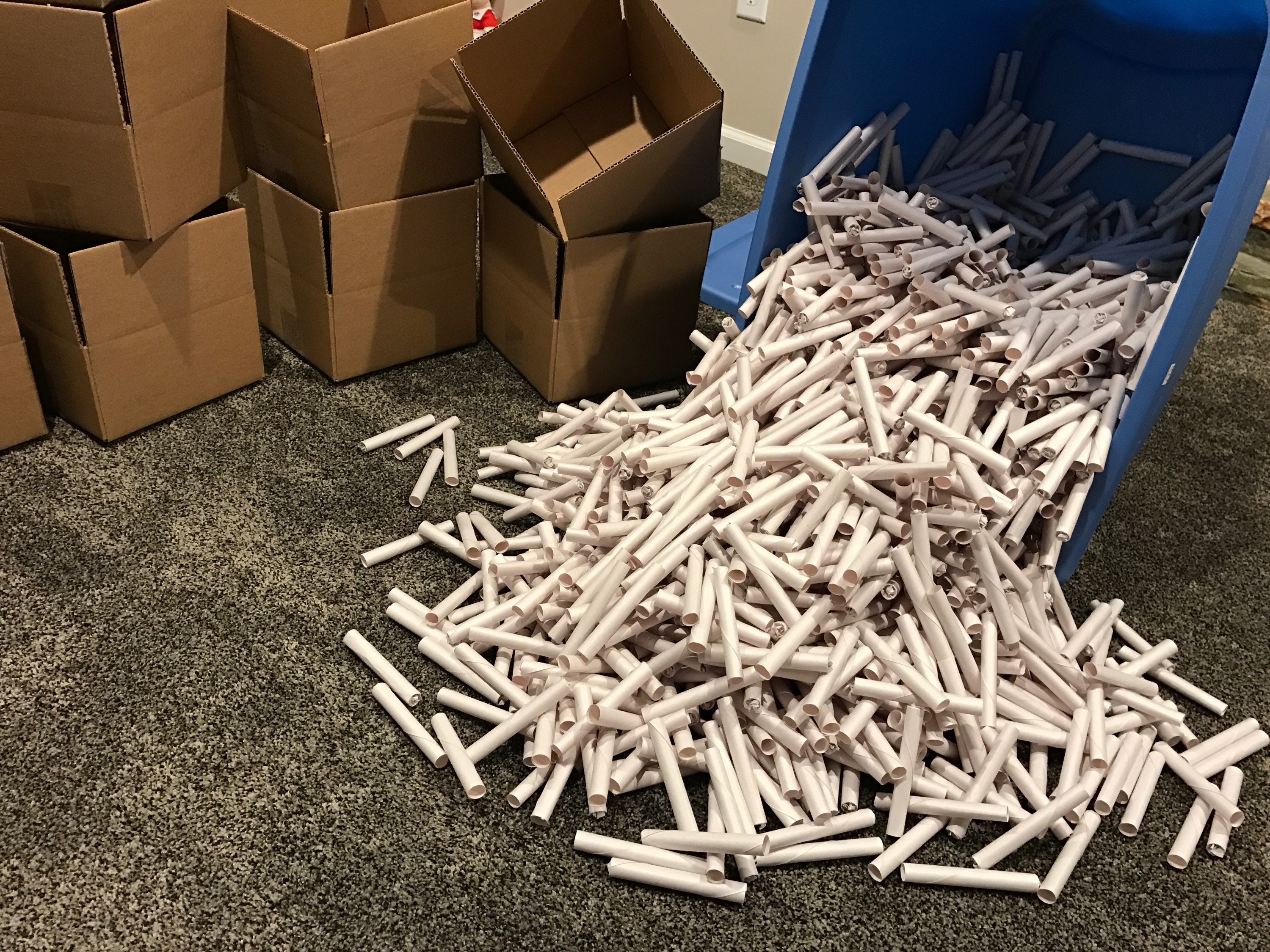 50 2 X 15 Round Cardboard Shipping Mailing Tube Tubes With End Caps 