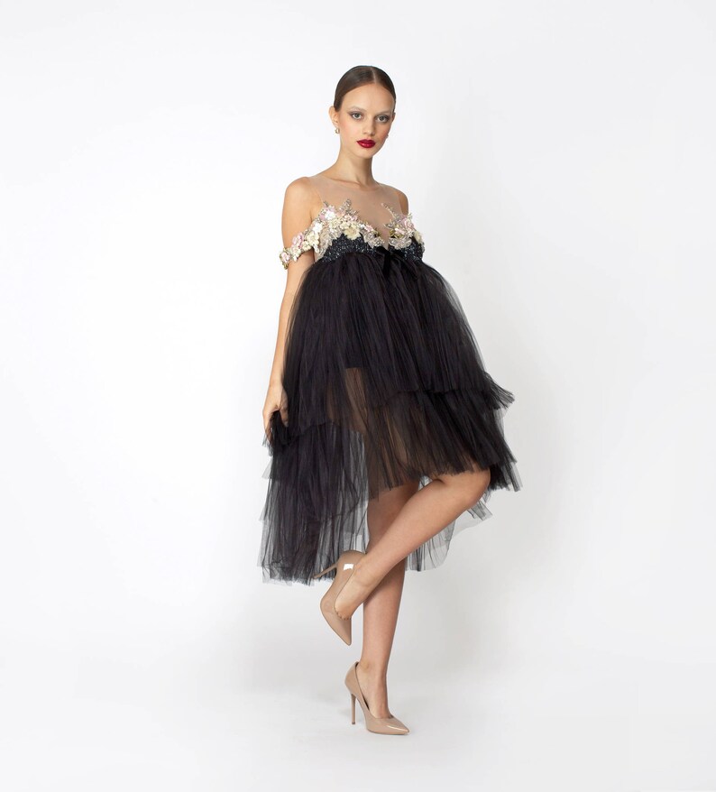 Couture Black Gown Ribbon Dress Etsy couture-black-gown-ribbon-dress-etsy