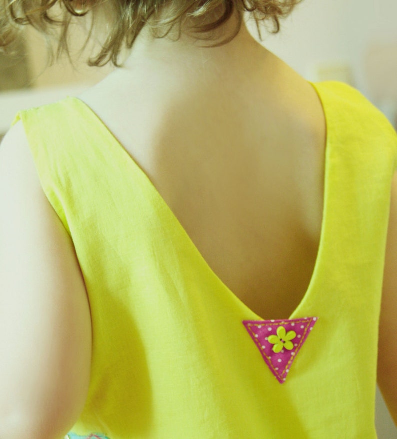 summer dress dress FLAMINGO application DRESS cotton dress yellow dress