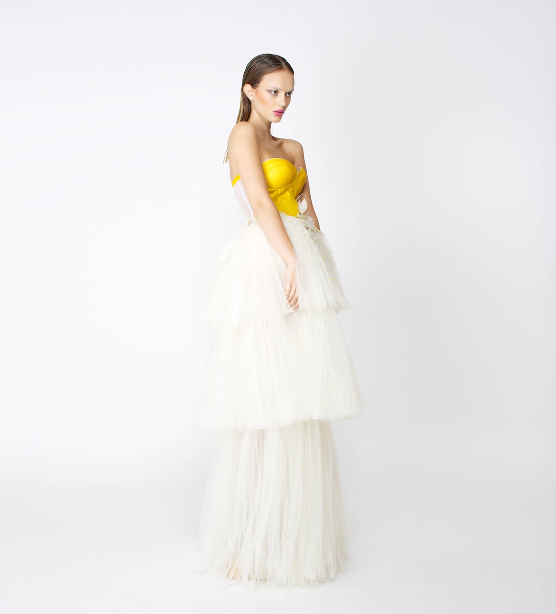 Couture Wedding Gown Flower Dress With Embrodery - Etsy