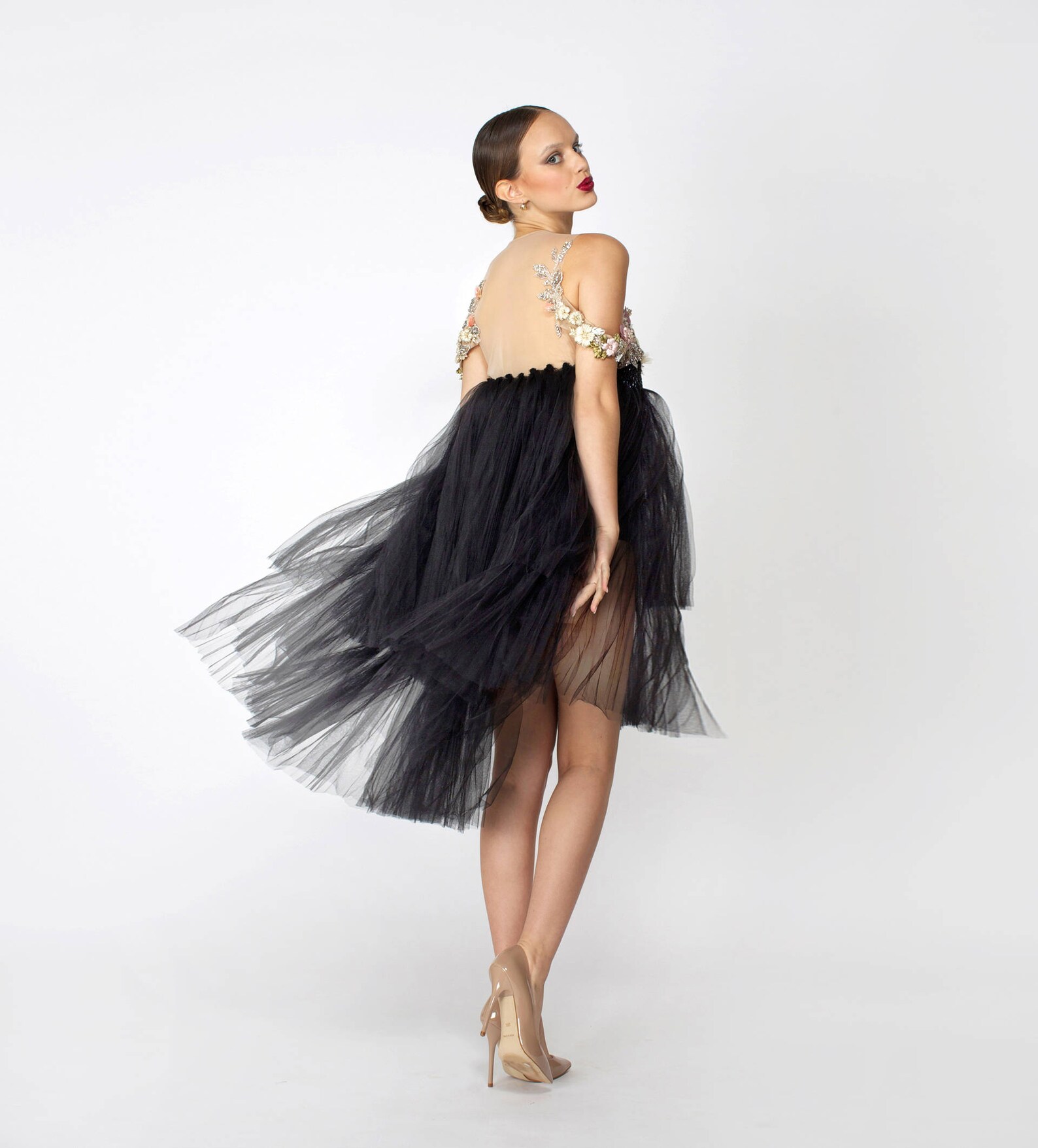 Couture Black Gown Ribbon Dress Etsy couture-black-gown-ribbon-dress-etsy
