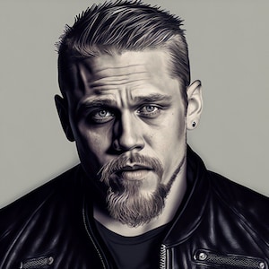Charlie Hunnam as Jax Teller in Sons Of Anarchy.