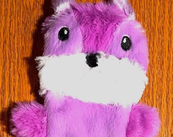 Pet Toy/Personalized Stuffless Purple Badger/Embroidered Crinkle/Sensory