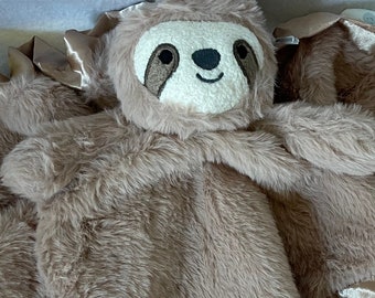 Coperta di sicurezza per neonati ricamata/peluche personalizzata Bradipo