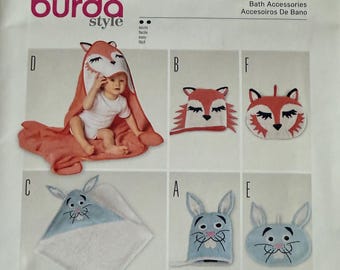 UNCUT Pattern/Baby Bath Accessories/Sewing Pattern Burda 6494/Brand New