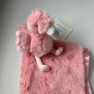 Pink Flamingo Plush Personalized Large Lovey/&quot;Cloud Island&quot; Pink Bird Security Blanket/Baby Snuggle/Christmas/Shower/Easter/Birthday Gift