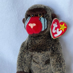 Vintage TY Beanie Baby Baboon &quot;Cheeks&quot;/Rare 1999/Retired/Collector&#39;s Toy/Christmas/Easter/Birthday Gift