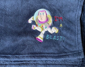Spaceman Baby Personalized Blanket/Embroidered Plush Fleece