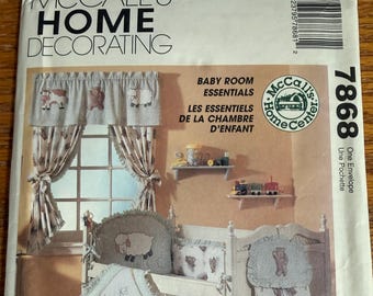 UNCUT Pattern/Baby Room Essentials/Home Decor Sewing Pattern McCalls 7868-Vintage 1995/Brand New
