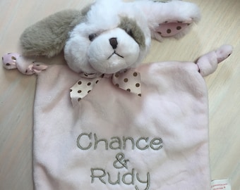 Puppy Personalized Lovey/Embroidered Baby Security Blanket