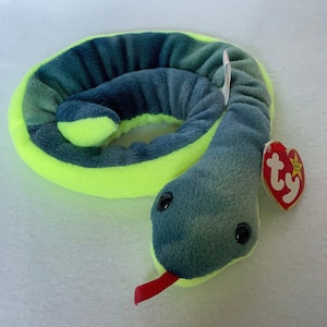 Vintage TY Beanie Baby Snake &quot;Hissy&quot;/Rare 1997/Retired/Collector&#39;s Toy/Christmas/Easter/Birthday Gift