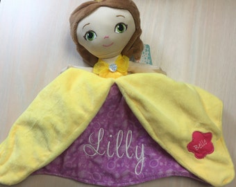 Pop pluche gepersonaliseerde licentie Lovey/"Kids Preferred"/Princess Baby Snuggle/meisje's eerste Dolly/babyshower/verjaardag/Pasen/Kerstcadeau