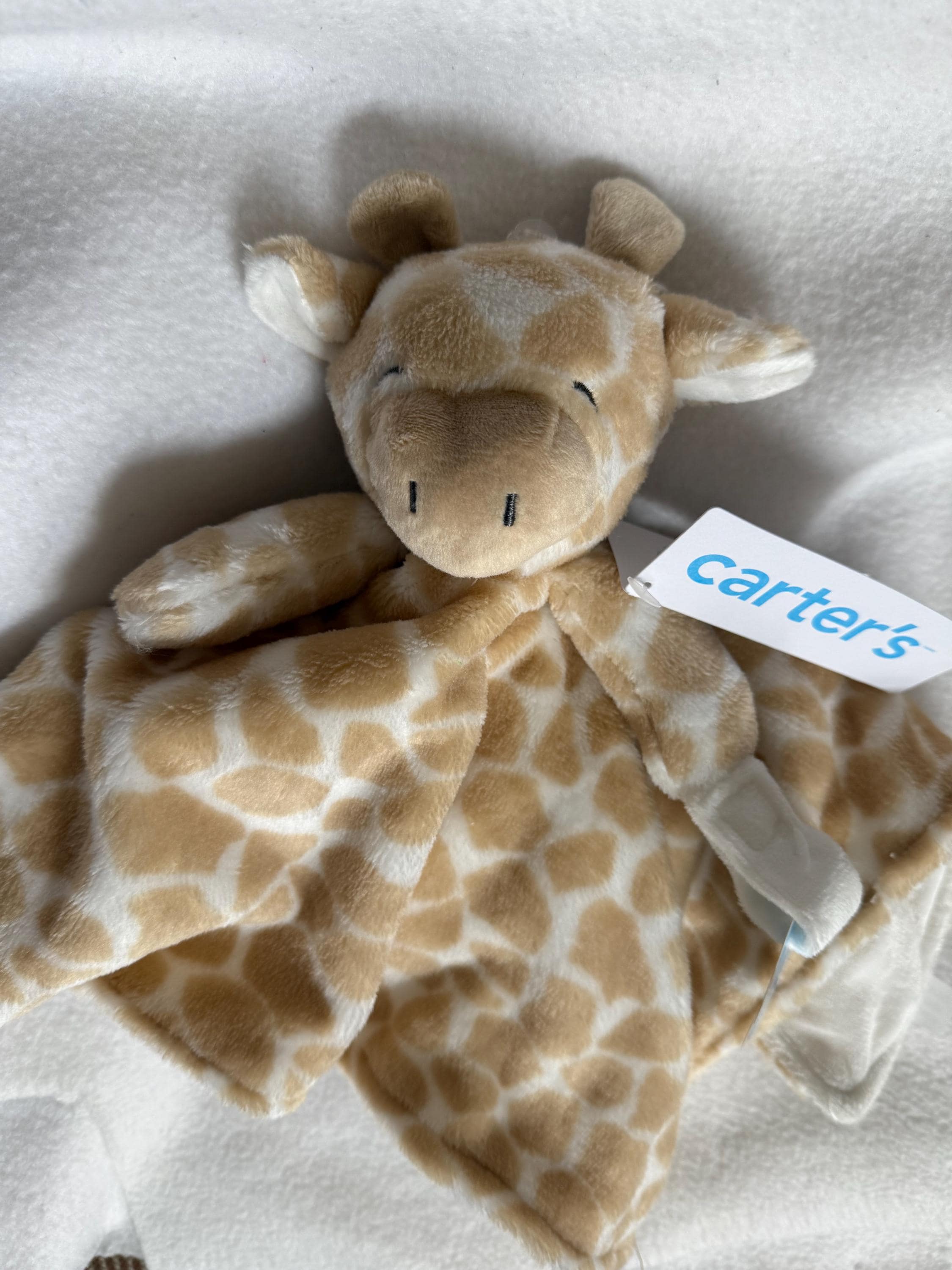 メル65401　ベビージー　フリーザカラー Baby Giraffe Personalized Lovey/plush Sensory Security Blanket