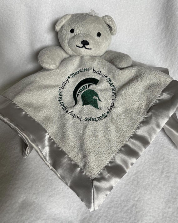 MSU Baby Bear Personalized Plush Lovey licensed Michigan State Security Blanket baby Snuggle baby Shower christmas easter birthday Gift Etsy Canada