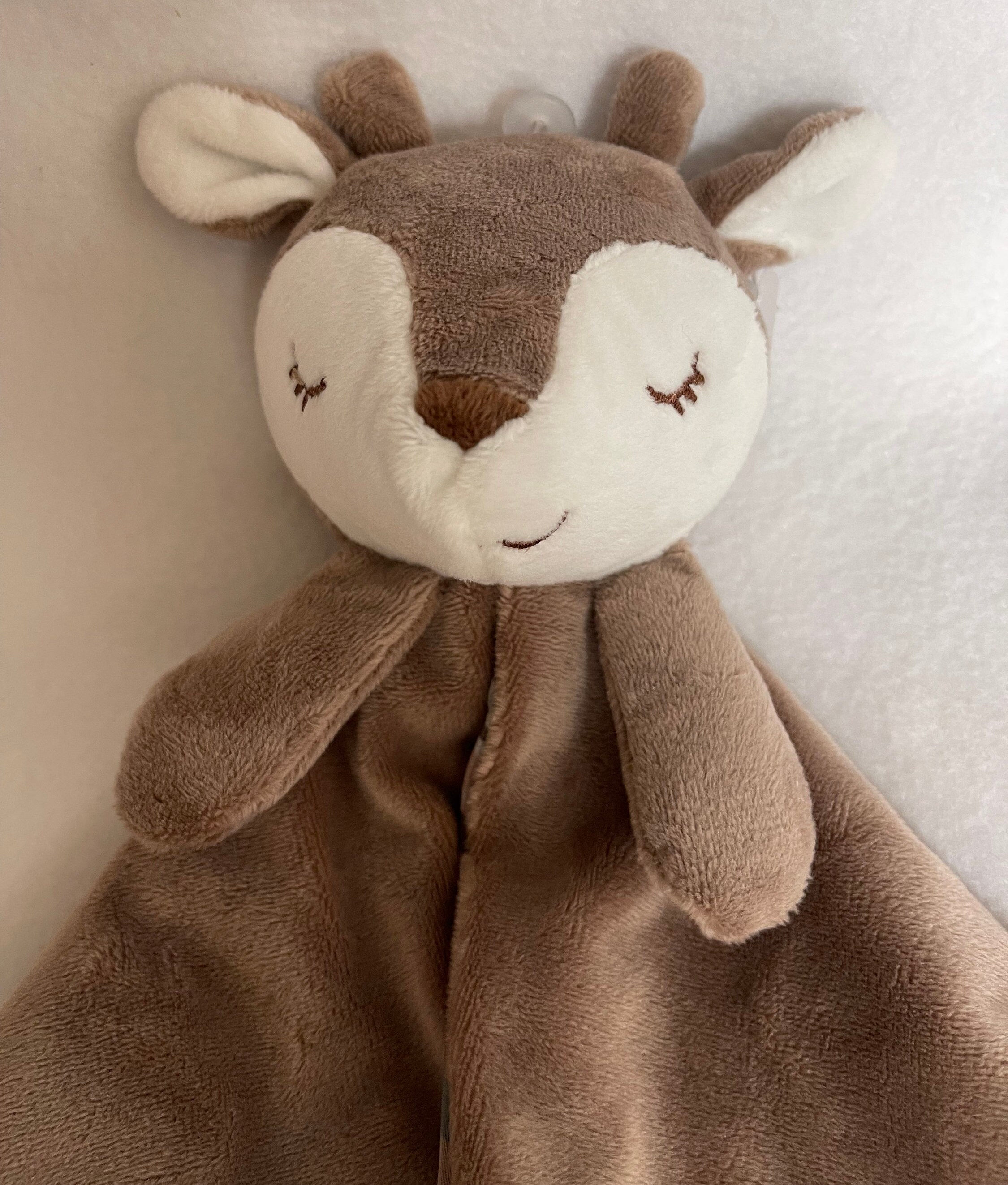 thumbnail interactive-video image 1 of Gerber Baby Girl Deer Fawn Security Blanket Lovey – Pink Plush, X-Large 25x25 (NWT) 1 of 3