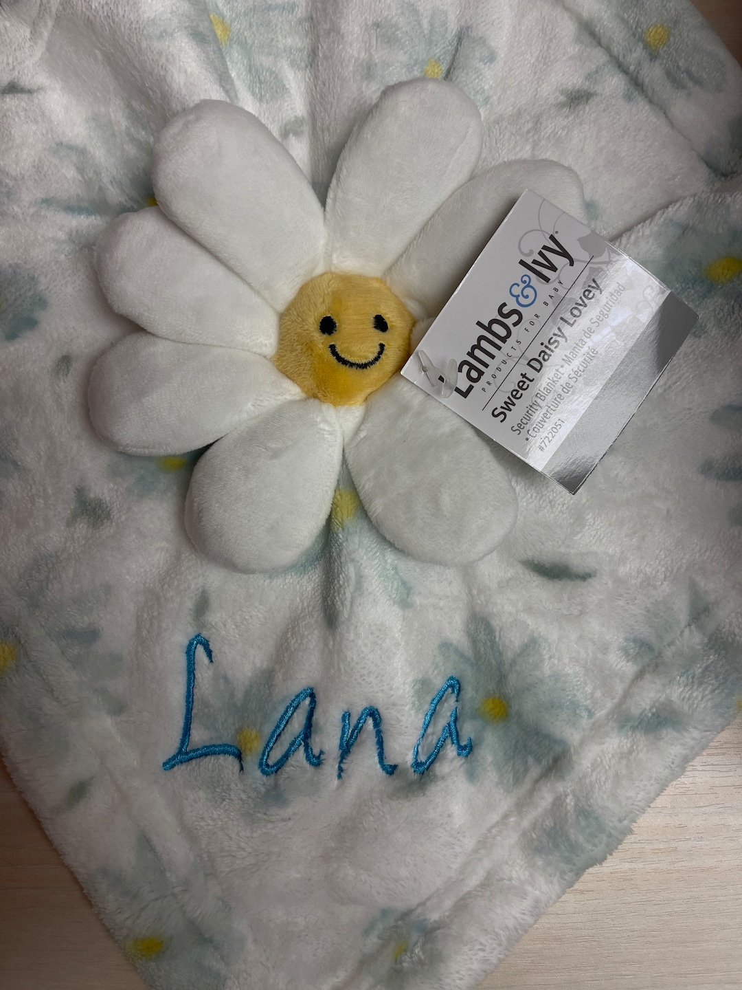 Smiling Daisy Plush Personalized Lovey/