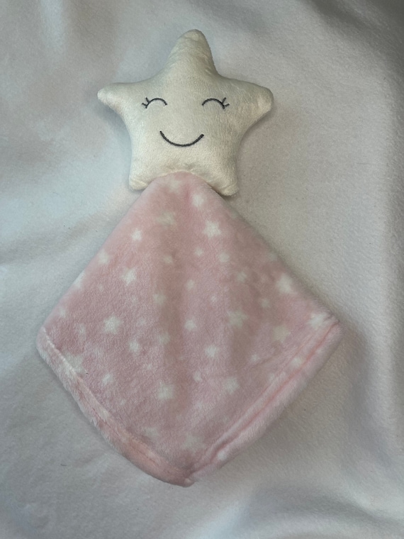 Smiling Star Personalized Plush Lovey hudson Baby pink Security Blanket baby Snuggle baby Shower christmas easter birthday Gift Etsy Canada