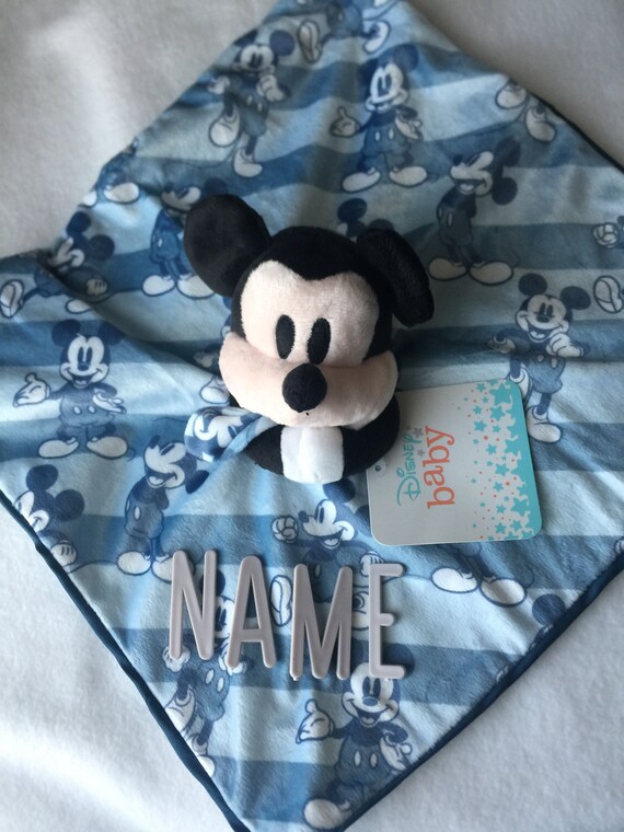 Mr Black Mouse Personalized Plush Lovey kids Preferred Large Security Blanket baby Shower christmas birthday easter Gift blue Snuggle Etsy