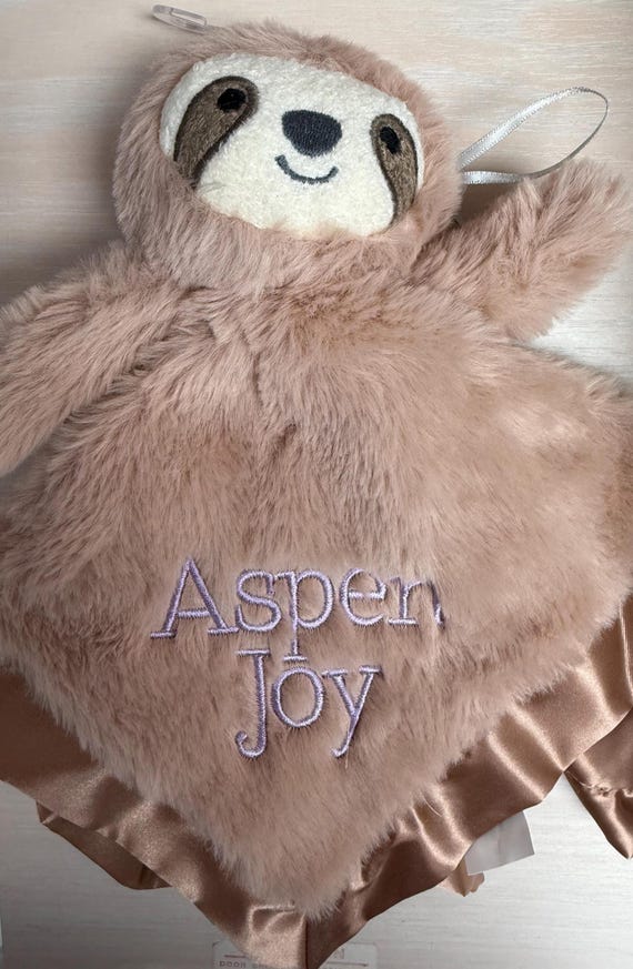 Personalized Sloth Baby Blanket – Custom Name, 30x40 Inches, Flannel Fleece | Baby Shower Gift, Nursery Blanket - View #5