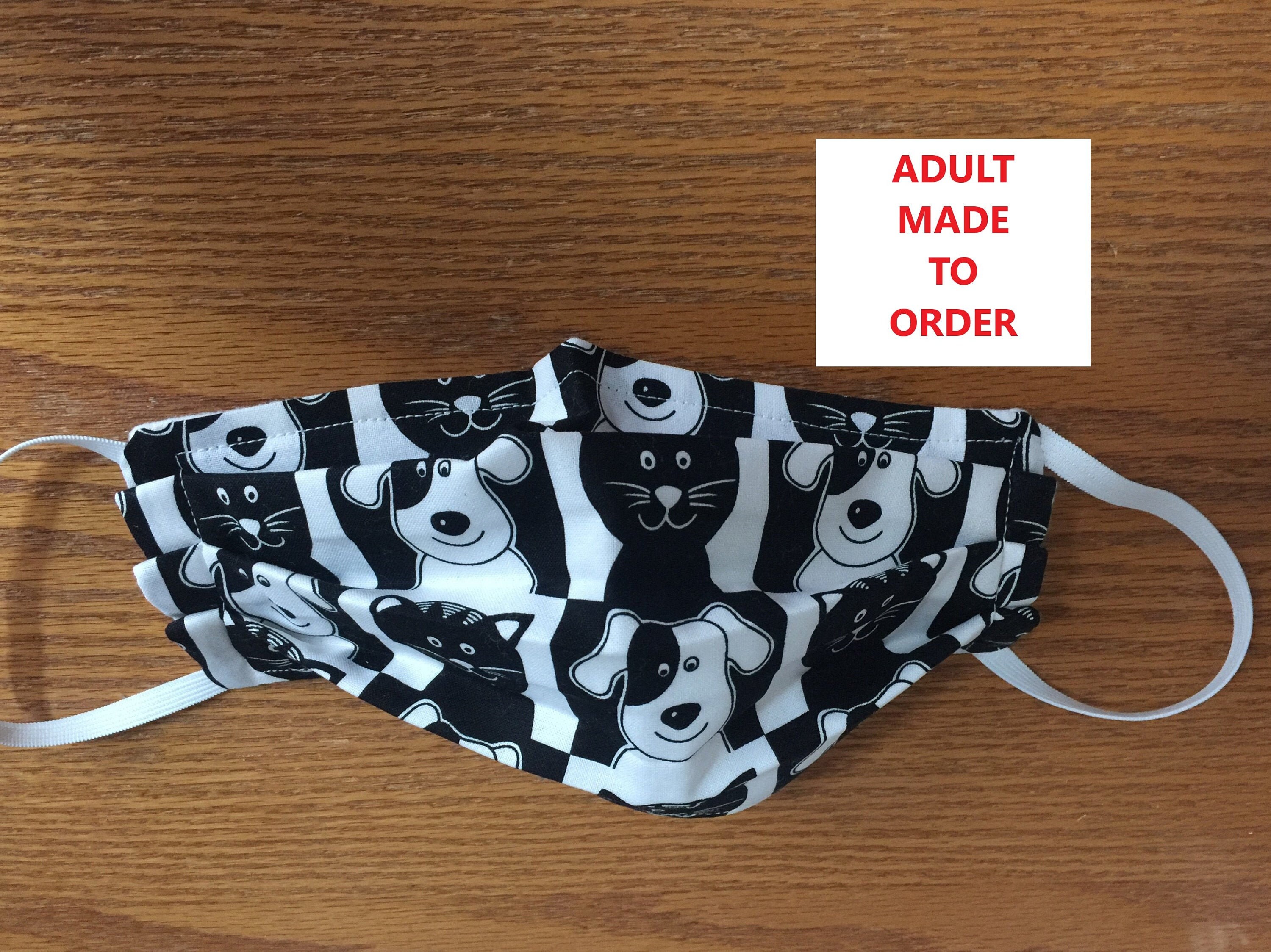 YOUTH/ADULT - Made to Order Face Mask-2 Layers Pleated/Nose Wire/Alle…