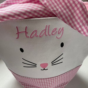 Kinder Hasenkörbe/Personalisierte Leinwand/Verstellbare gebundene Ohren als Griff/Aufbewahrung/Bücher/Bastelkorb/Party/Babyparty/Geschenktasche/Geburtstag/Ostern
