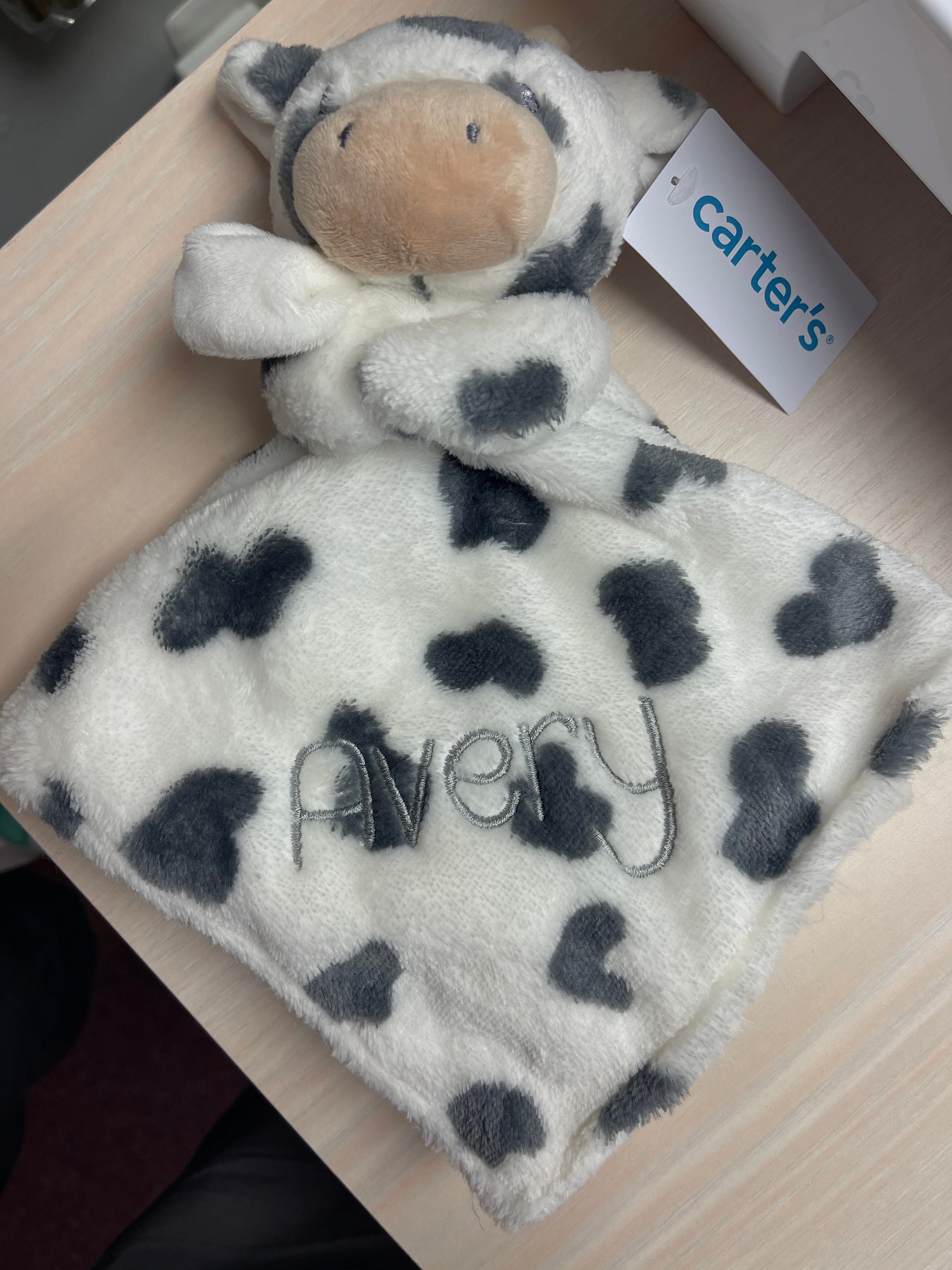 Peluche Coperta Di Sicurezza Mucca - Lovey Per Neonati, 33 Cm - Foto 4