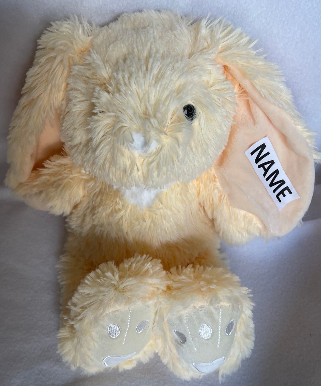 Yellow Fluffy Bunny Personalized/large Plush Stuffed Rabbit/yellow ...