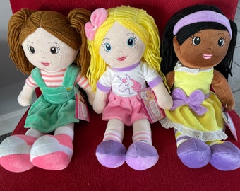 Personalized Rag Dolls - Blonde/Brunette/Ethnic/"Eimmie" Rag Doll/Little Girls First Big Rag Doll/Birthday/Christmas/Easter/Girls Gift