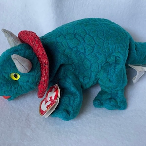 Vintage TY Beanie Baby Dino Triceratops &quot;Hornsly&quot;/Rare 2000/Retired/Collector&#39;s Toy/Christmas/Easter/Birthday Gift