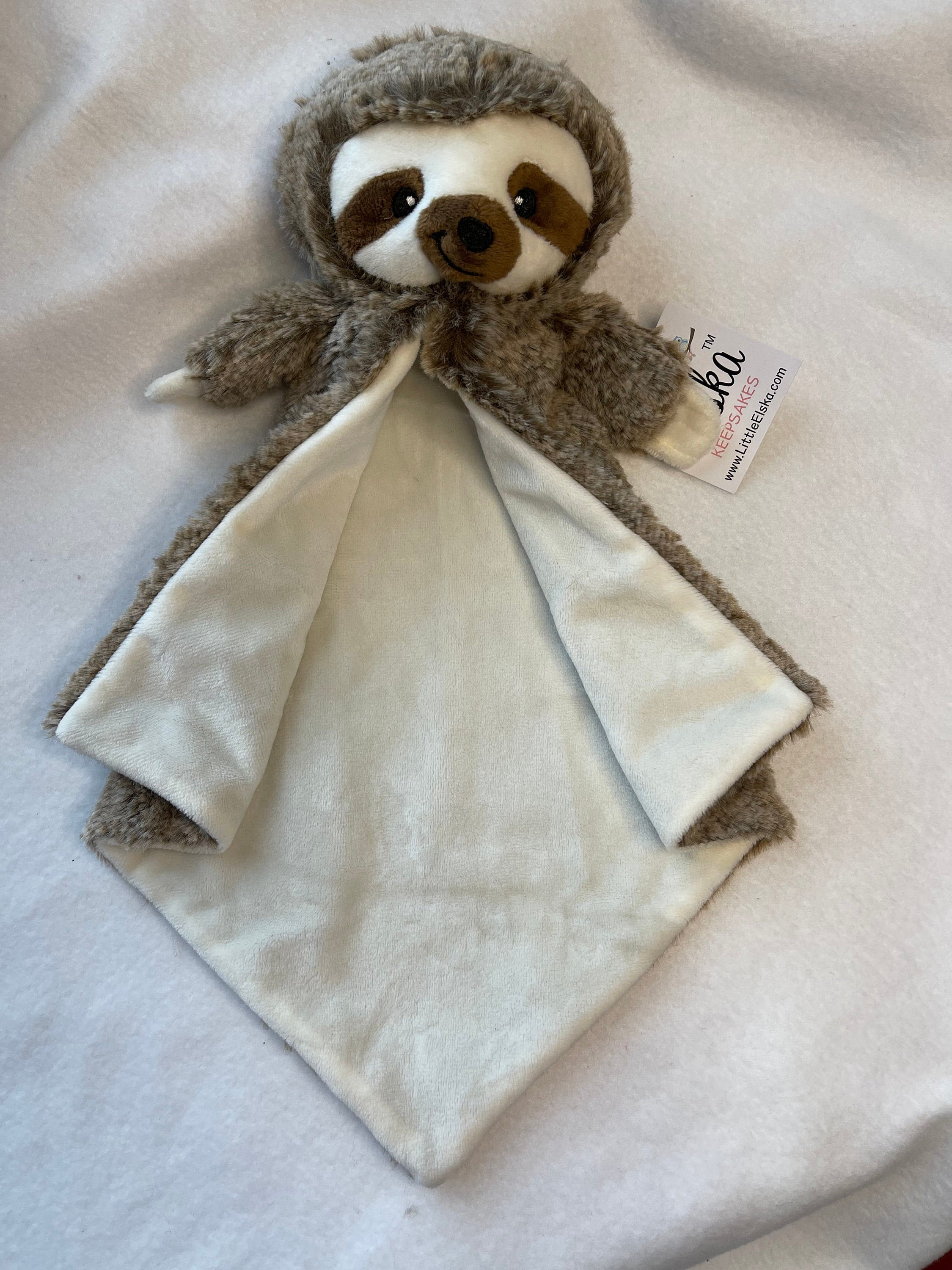 Baby Sloth Personalized Plush Lovey slothsecurity Blanket little