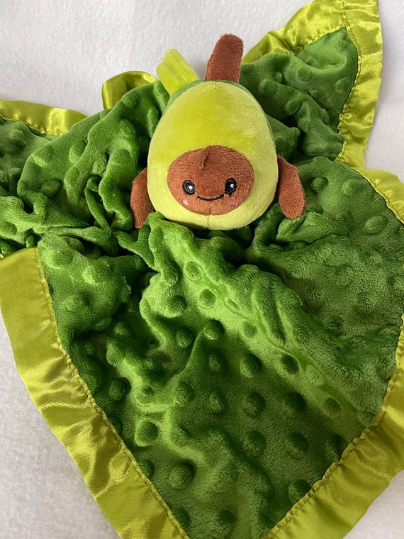 Green Avocado Personalized Plush Lovey smiling Avocado fruit plant security Blanket baby Snuggle baby Shower christmas easter birthday Gift Etsy Canada