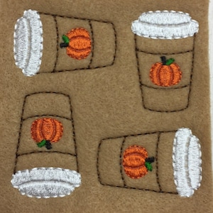 Kaffee Kürbis Gewürz Latte Felties, Handmade Bastelzubehör