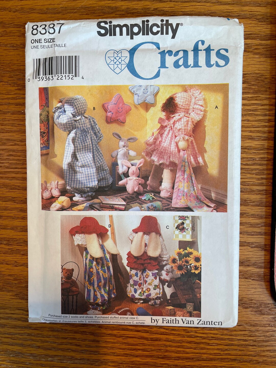 Uncut-vintage 1998 Simplicity Doll & Clothes Pattern 8387 - Etsy