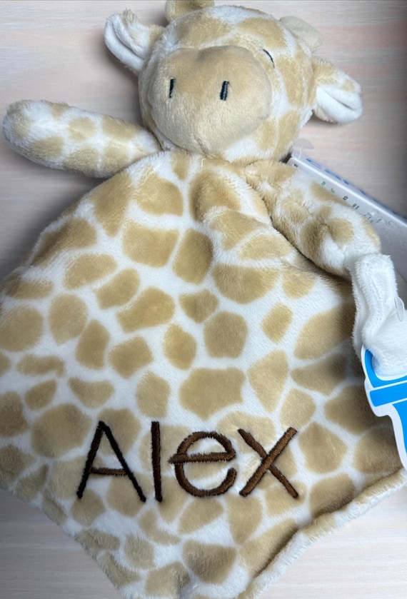 Baby Giraffe Personalized Lovey/plush Sensory Security Blanket