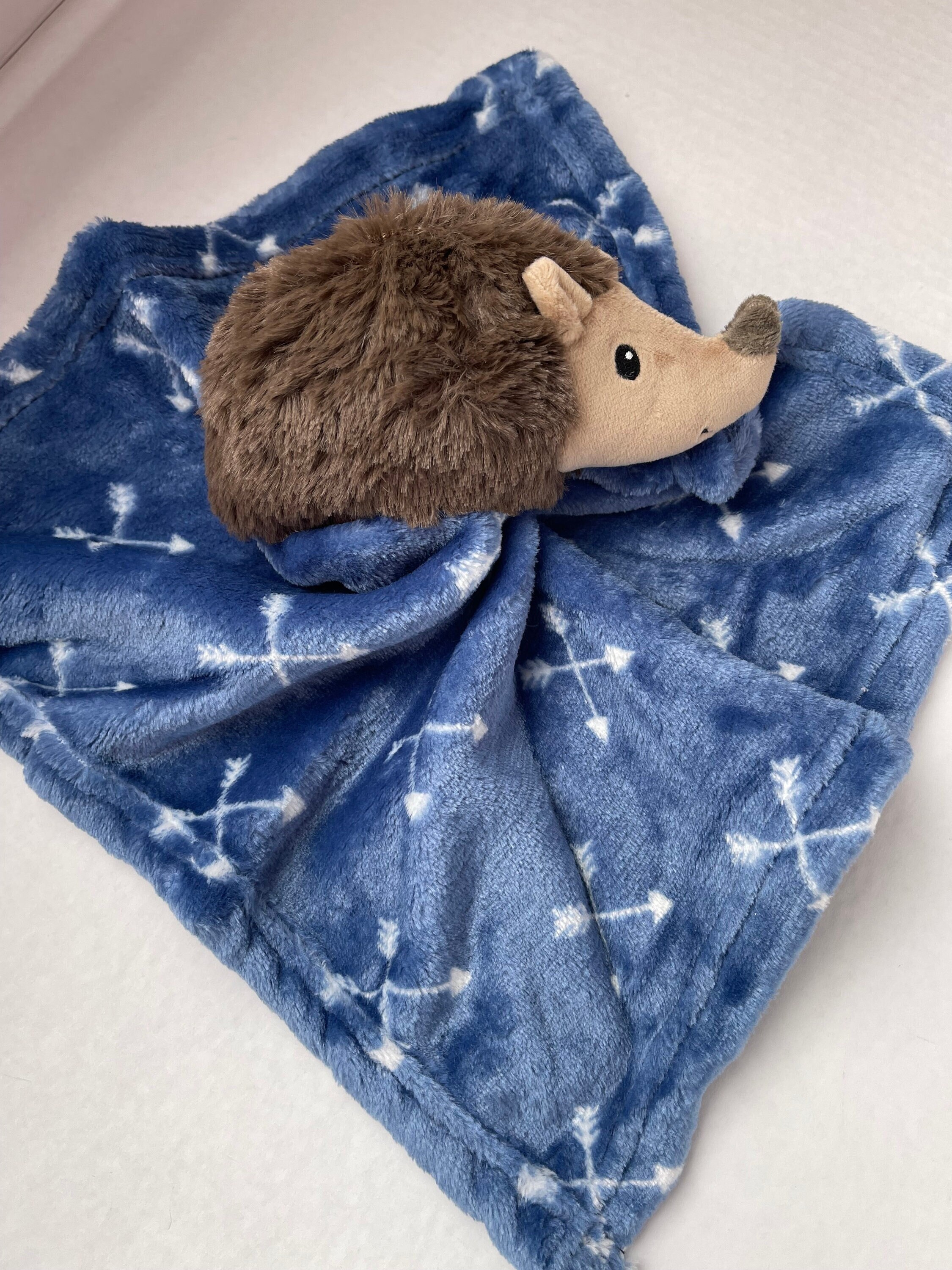 Baby Hedgehog Personalized Plush Lovey hudson Baby security
