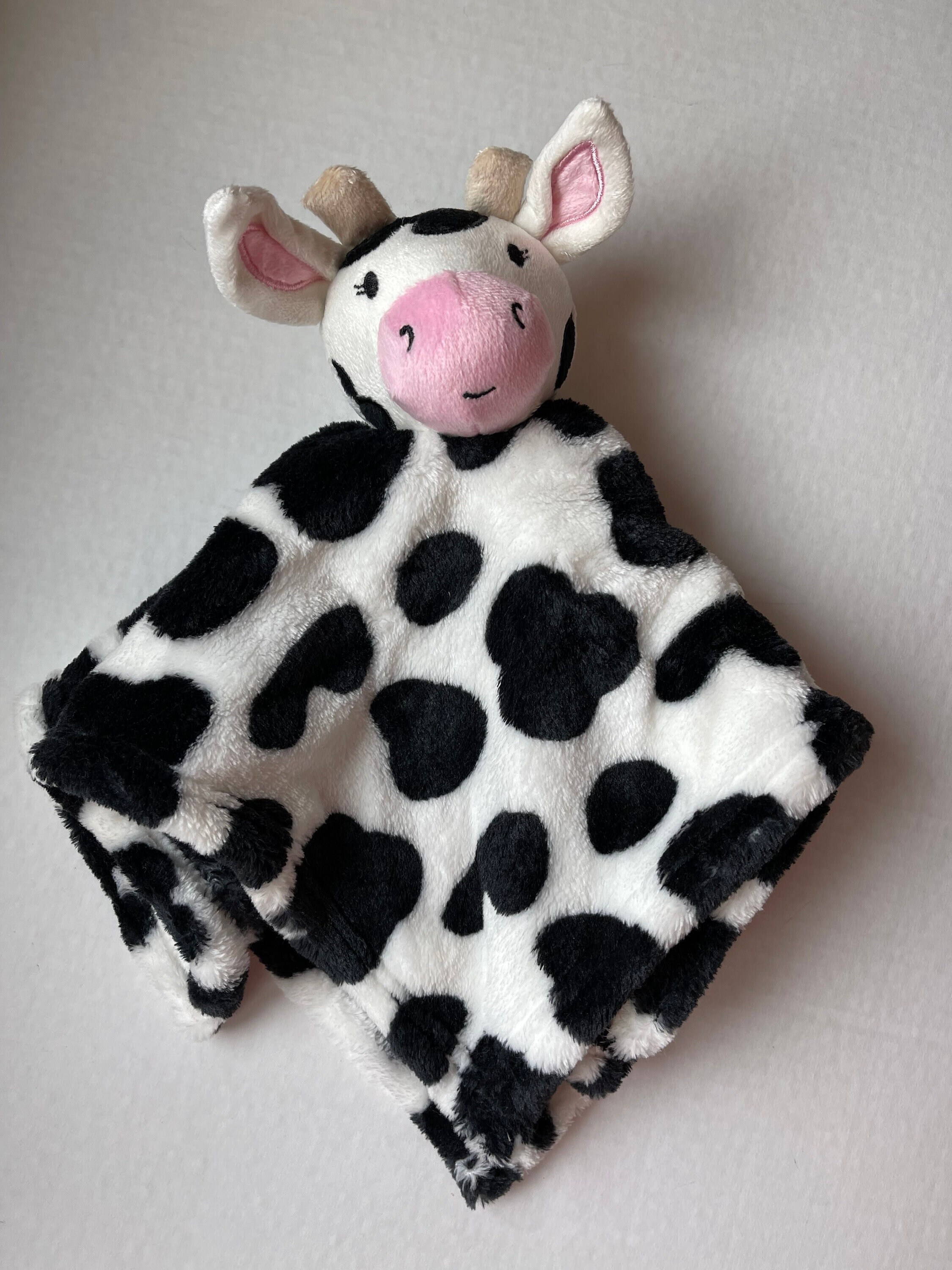 Plush Cow Personalized Lovey/security Blanket/