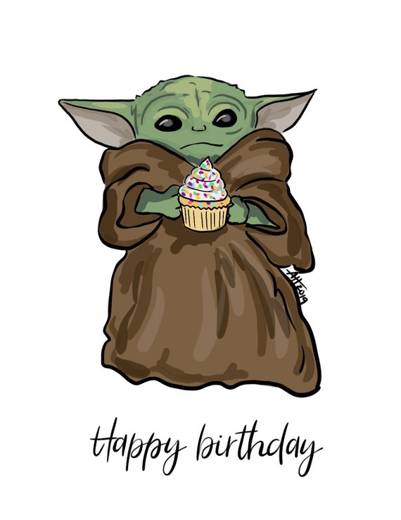 Valentine Card Design Happy Birthday Card Baby Yoda Birthday Valentine Card Design Happy Birthday Card Baby Yoda Birthday