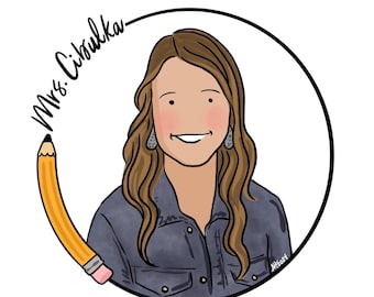 Cartoon Portrait Illustration: Custom Logo, Profile Pic (Digital File)