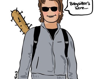 Stranger Things Card | Valentine’s Day Card | Steve Harrington | Babysitter’s Here