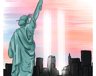 9/11 Memorial Print | Never Forget | September 11th