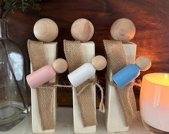 Handmade Jesus Holding Baby Memorial Figurine: Loss Remembrance Art