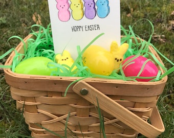 Hoppy Easter - Watercolor Peeps Easter Card