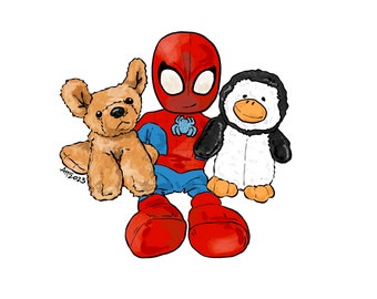 Custom Stuffy Portrait: Beloved Toy Illustration (Digital File)