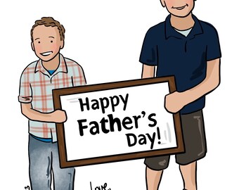 Custom Father’s Day Cards - Digital Illustration