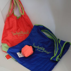Reusable Personalised Cityscape Compact Shopping bags; retail therapy with style!