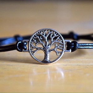 Tree Of Life Bracelet, Infinity Bracelet, Leather Bracelet, Charm Bracelet, Friendship, Silver, Gift, Love